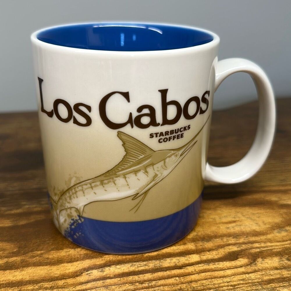 Starbucks Los Cabos Mexico Fishing Global Icon Collector City Series Mug‎ 2016
